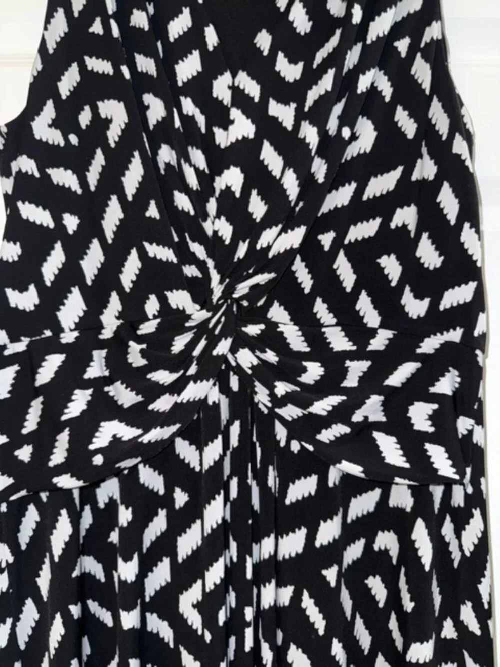 White House-Black Market, like new, dress w/ twist front, size 12